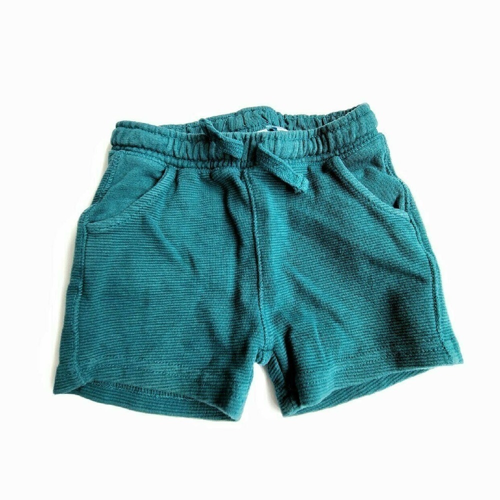 Zara Teal Textured Drawstring Shorts 12-18m